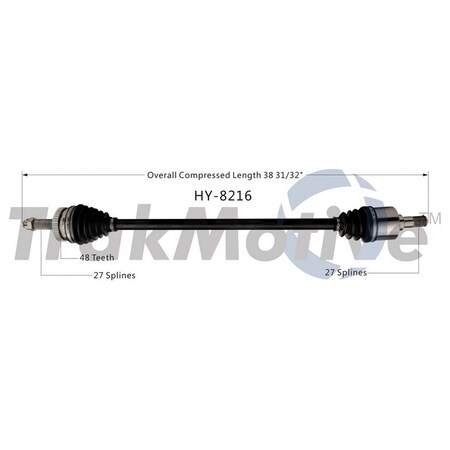Surtrack Axle Cv Axle Shaft, Hy-8216 HY-8216
